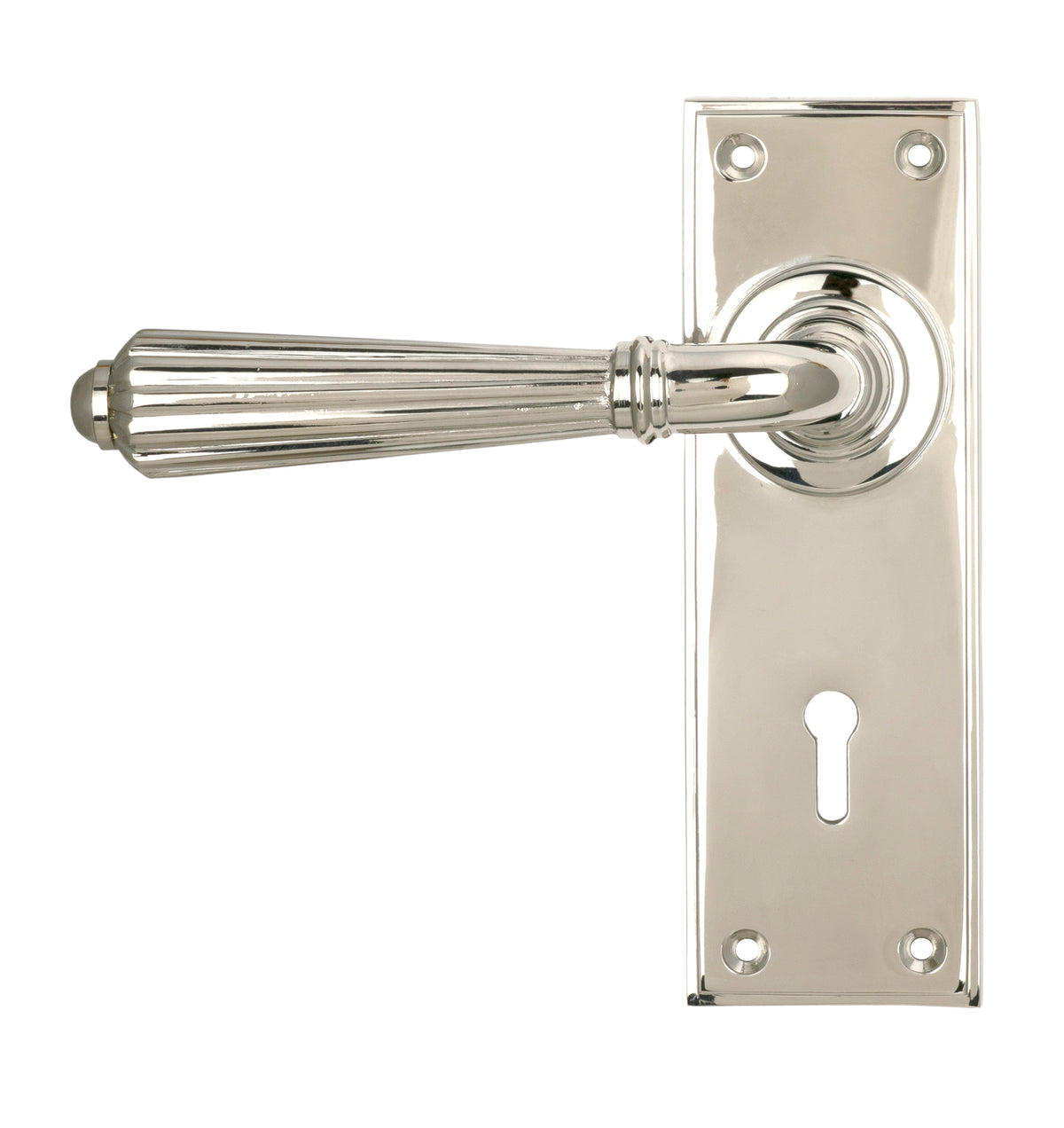HINTON LEVER HANDLE+PLATE LOCK 128x152x72 PNP - 45322 by MARCHES (ANVIL) ARCHITECTURAL HARDWARE