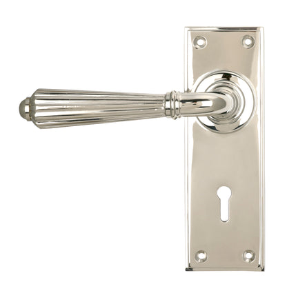 HINTON LEVER HANDLE+PLATE LOCK 128x152x72 PNP - 45322 by MARCHES (ANVIL) ARCHITECTURAL HARDWARE