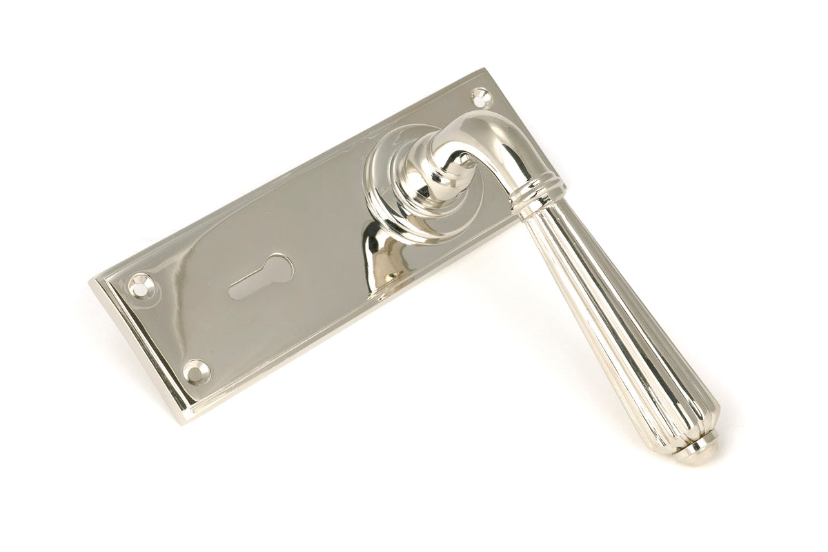 HINTON LEVER HANDLE+PLATE LOCK 128x152x72 PNP - 45322 by MARCHES (ANVIL) ARCHITECTURAL HARDWARE