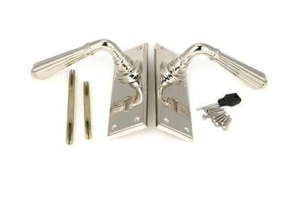 HINTON LEVER HANDLE+PLATE LOCK 128x152x72 PNP - 45322 by MARCHES (ANVIL) ARCHITECTURAL HARDWARE
