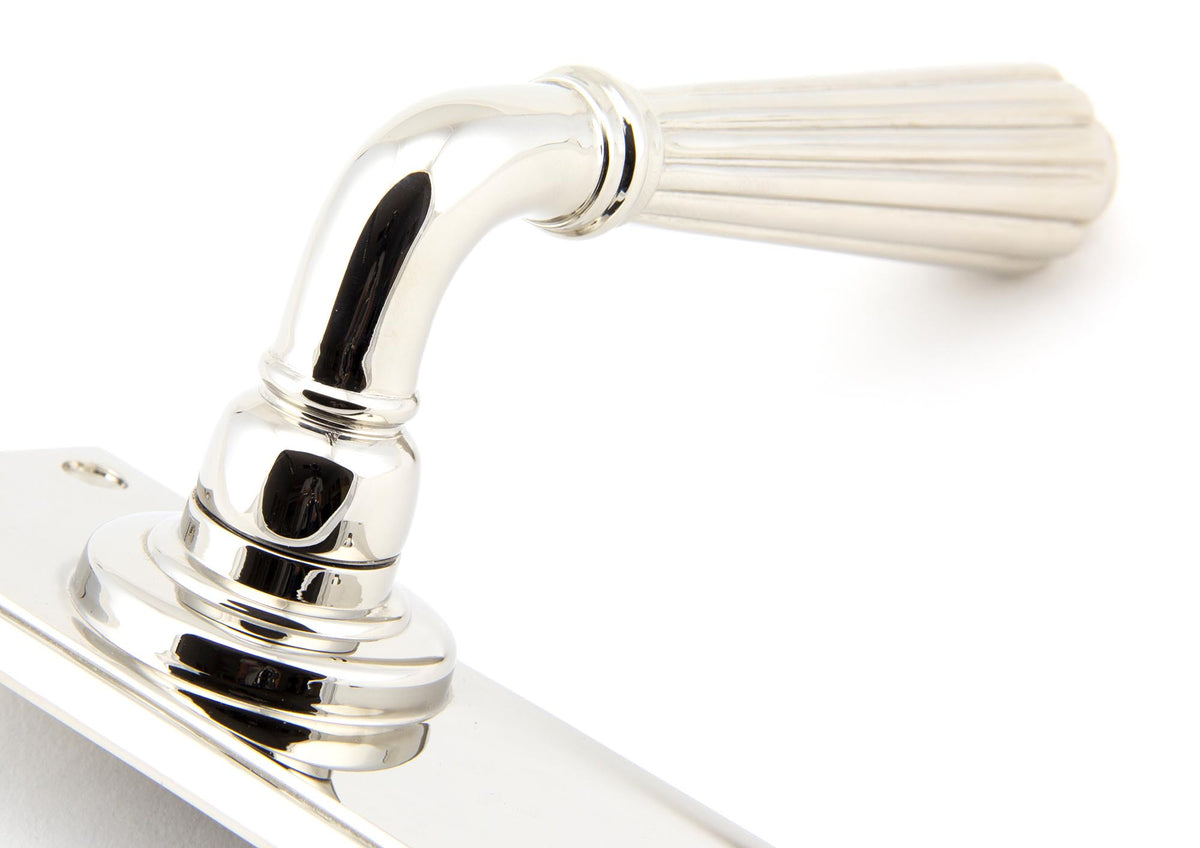 HINTON LEVER HANDLE+PLATE LATCH 128x152x72 PNP - 45323 by MARCHES (ANVIL) ARCHITECTURAL HARDWARE