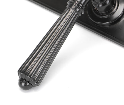 HINTON LEVER HANDLE+PLATE LOCK 128x152x72 AGBZ - 45328 by MARCHES (ANVIL) ARCHITECTURAL HARDWARE