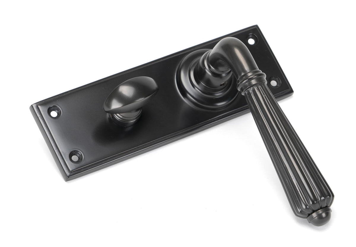 HINTON LEVER HANDLE+PLATE BATH 128x152x72 AGBZ - 45330 by MARCHES (ANVIL) ARCHITECTURAL HARDWARE