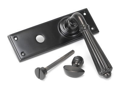 HINTON LEVER HANDLE+PLATE BATH 128x152x72 AGBZ - 45330 by MARCHES (ANVIL) ARCHITECTURAL HARDWARE