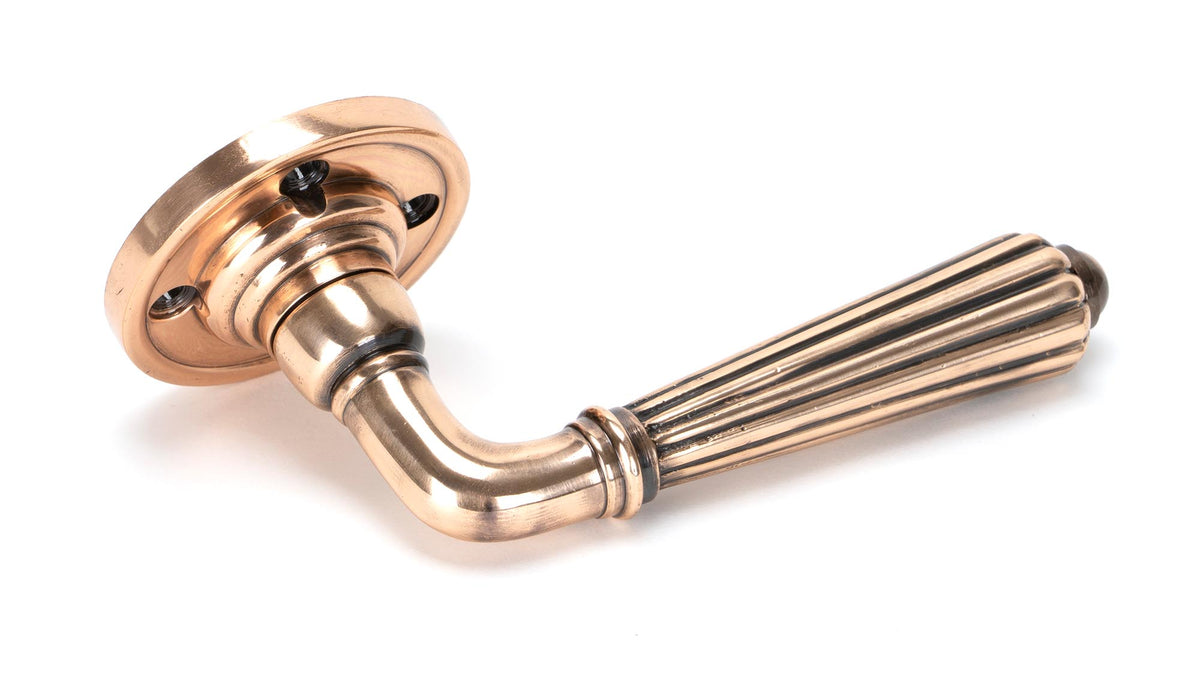 HINTON LEVER HANDLE+PLATE SPRUNG 60x128x70 PBZ - 45333 by MARCHES (ANVIL) ARCHITECTURAL HARDWARE