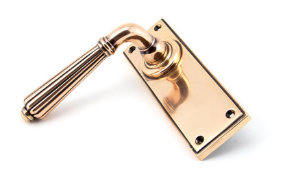HINTON LEVER HANDLE+PLATE LATCH 128x152x72 PBZ - 45335 by MARCHES (ANVIL) ARCHITECTURAL HARDWARE