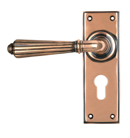 HINTON LEVER HANDLE+PLATE EURO 128x152x72 PBZ - 45337 by MARCHES (ANVIL) ARCHITECTURAL HARDWARE