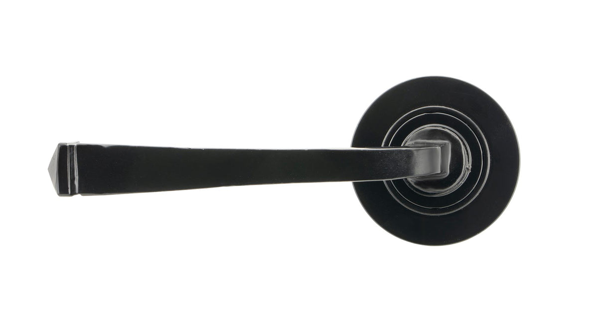 AVON LEVER HANDLE+ROSE SPRUNG PLAIN 53x118x63 BLK - 45623 by MARCHES (ANVIL) ARCHITECTURAL HARDWARE