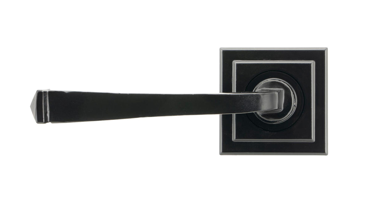 AVON LEVER HANDLE+ROSE SPRUNG SQUARE 53x118x63 BLK - 45626 by MARCHES (ANVIL) ARCHITECTURAL HARDWARE