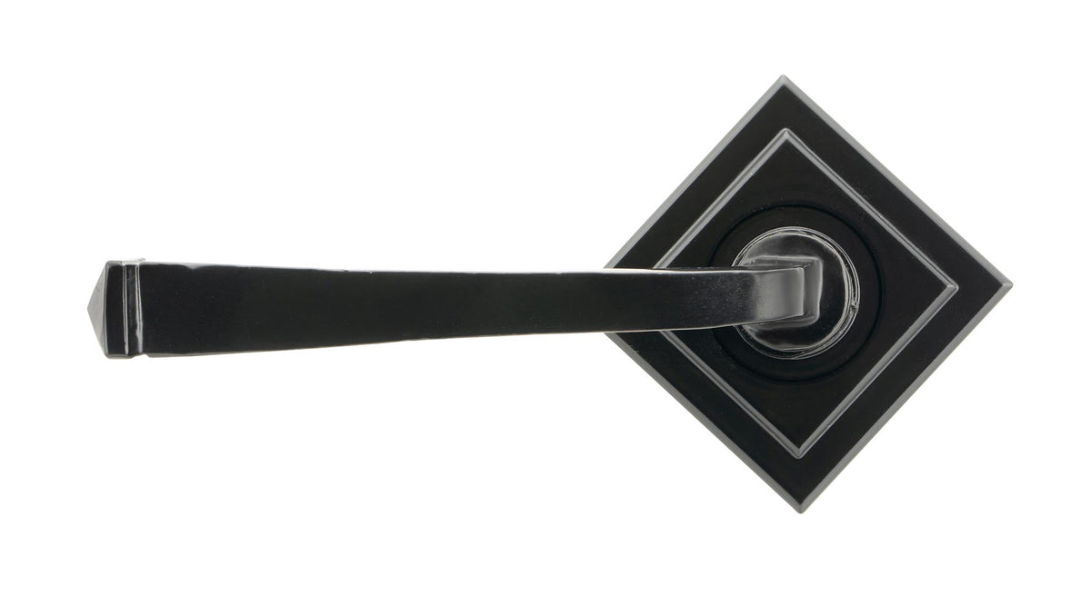 AVON LEVER HANDLE+ROSE SPRUNG SQUARE 53x118x63 BLK - 45626 by MARCHES (ANVIL) ARCHITECTURAL HARDWARE