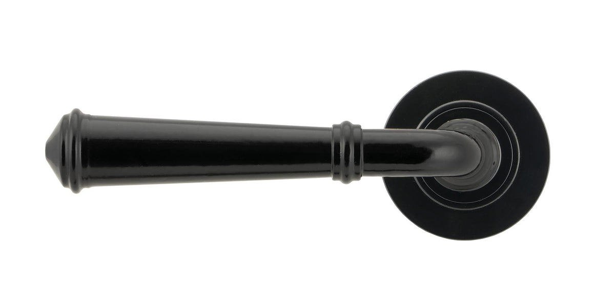REGENCY LEVER HANDLE+ROSE SPRUNG PLAIN 53x131x67 BLK - 45635 by MARCHES (ANVIL) ARCHITECTURAL HARDWARE