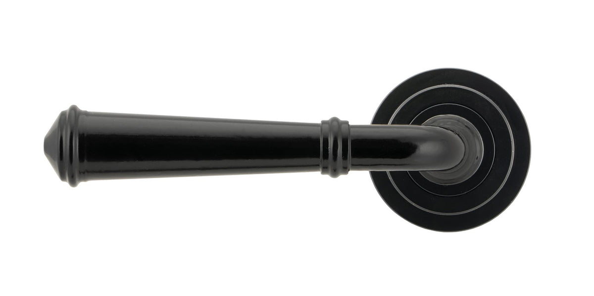 REGENCY LEVER HANDLE+ROSE SPRUNG ART DECO 53x131x67 BLK - 45636 by MARCHES (ANVIL) ARCHITECTURAL HARDWARE