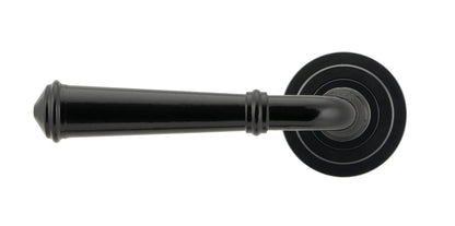 REGENCY LEVER HANDLE+ROSE SPRUNG ART DECO 53x131x67 BLK - 45636 by MARCHES (ANVIL) ARCHITECTURAL HARDWARE
