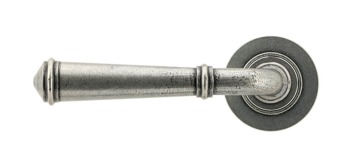 REGENCY LEVER HANDLE+ROSE SPRUNG PLAIN 53x131x67 PEW - 45643 by MARCHES (ANVIL) ARCHITECTURAL HARDWARE
