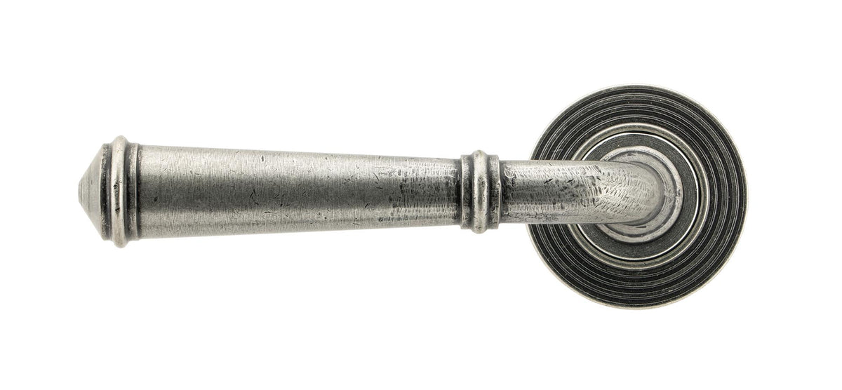 REGENCY LEVER HANDLE+ROSE SPRUNG BEEHIVE 53x131x67 PEW - 45645 by MARCHES (ANVIL) ARCHITECTURAL HARDWARE