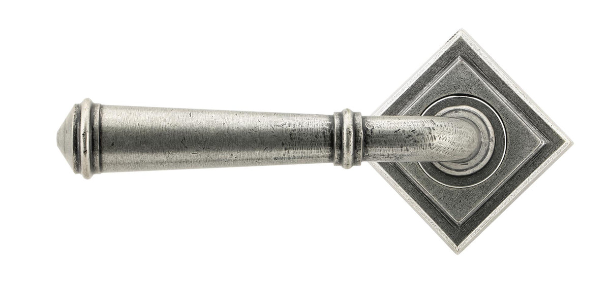 REGENCY LEVER HANDLE+ROSE SPRUNG SQUARE 53x131x67 PEW - 45646 by MARCHES (ANVIL) ARCHITECTURAL HARDWARE