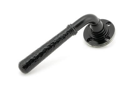 HAMMERED NEWBURY LEVER HANDLE+ROSE SPRUNG ART DECO 53x126x64 BLK - 45648 by MARCHES (ANVIL) ARCHITECTURAL HARDWARE
