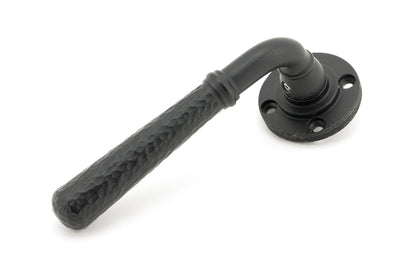 HAMMERED NEWBURY LEVER HANDLE+ROSE SPRUNG ART DECO 53x126x64 MBK - 45652 by MARCHES (ANVIL) ARCHITECTURAL HARDWARE
