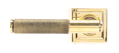 BROMPTON LEVER HANDLE+ROSE SPRUNG SQUARE 53x125x70 AGBR - 45662 by MARCHES (ANVIL) ARCHITECTURAL HARDWARE