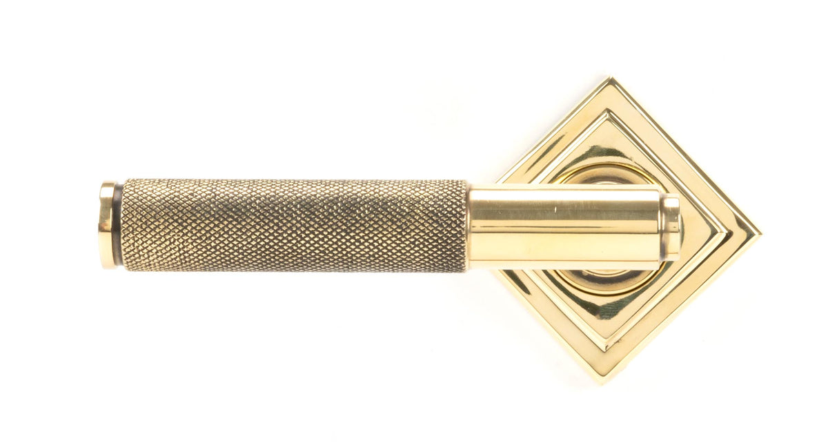 BROMPTON LEVER HANDLE+ROSE SPRUNG SQUARE 53x125x70 AGBR - 45662 by MARCHES (ANVIL) ARCHITECTURAL HARDWARE