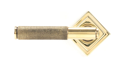BROMPTON LEVER HANDLE+ROSE SPRUNG SQUARE 53x125x70 AGBR - 45662 by MARCHES (ANVIL) ARCHITECTURAL HARDWARE
