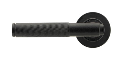BROMPTON LEVER HANDLE+ROSE SPRUNG PLAIN 53x125x70 MBK - 45675 by MARCHES (ANVIL) ARCHITECTURAL HARDWARE