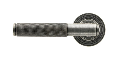 BROMPTON LEVER HANDLE+ROSE SPRUNG BEEHIVE 53x125x70 PEW - 45681 by MARCHES (ANVIL) ARCHITECTURAL HARDWARE