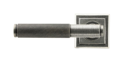 BROMPTON LEVER HANDLE+ROSE SPRUNG SQUARE 53x125x70 PEW - 45682 by MARCHES (ANVIL) ARCHITECTURAL HARDWARE