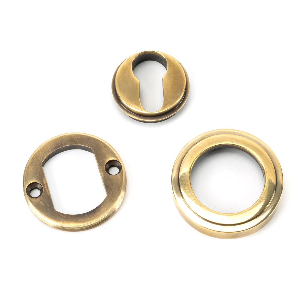 ESCUTCHEON ROUND EURO CNC ART DECO 53x8 AGBR - 45708 by MARCHES (ANVIL) ARCHITECTURAL HARDWARE