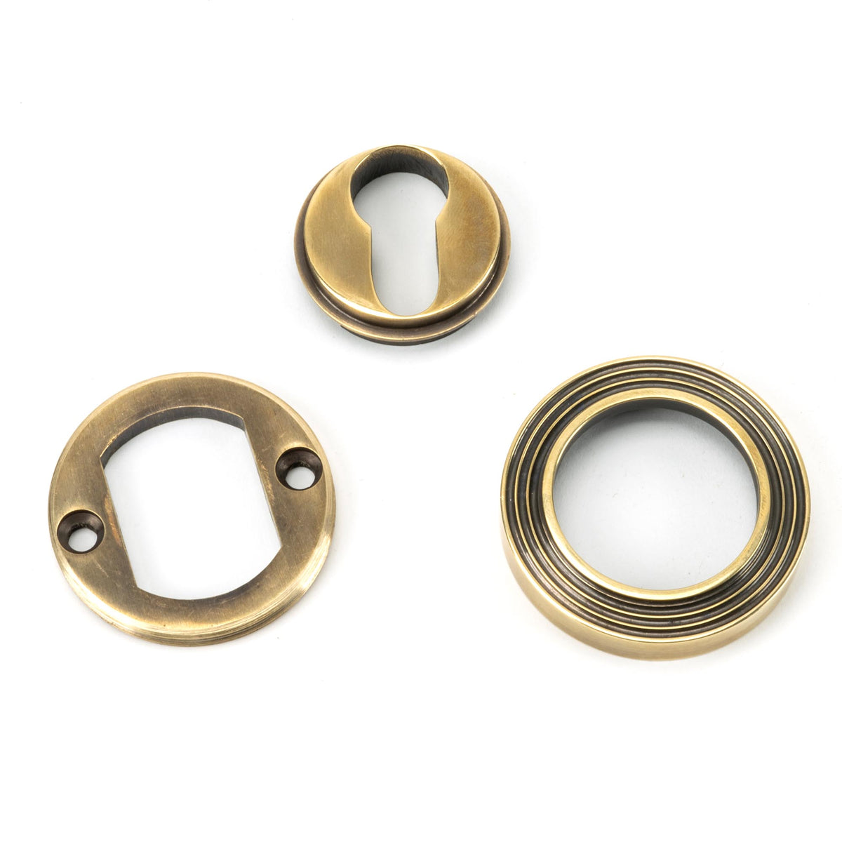 ESCUTCHEON ROUND EURO CNC BEEHIVE 53x8 AGBR - 45709 by MARCHES (ANVIL) ARCHITECTURAL HARDWARE