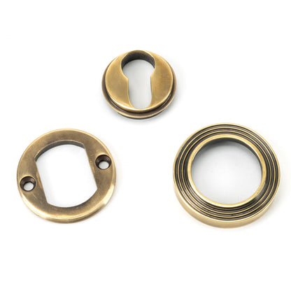 ESCUTCHEON ROUND EURO CNC BEEHIVE 53x8 AGBR - 45709 by MARCHES (ANVIL) ARCHITECTURAL HARDWARE