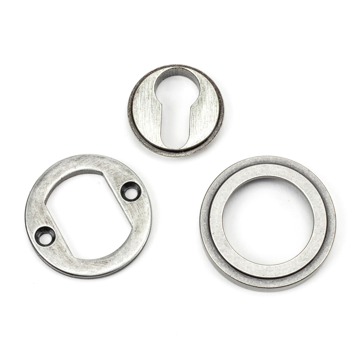 ESCUTCHEON ROUND EURO CNC ART DECO 53x8 PEW - 45728 by MARCHES (ANVIL) ARCHITECTURAL HARDWARE