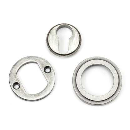 ESCUTCHEON ROUND EURO CNC ART DECO 53x8 PEW - 45728 by MARCHES (ANVIL) ARCHITECTURAL HARDWARE