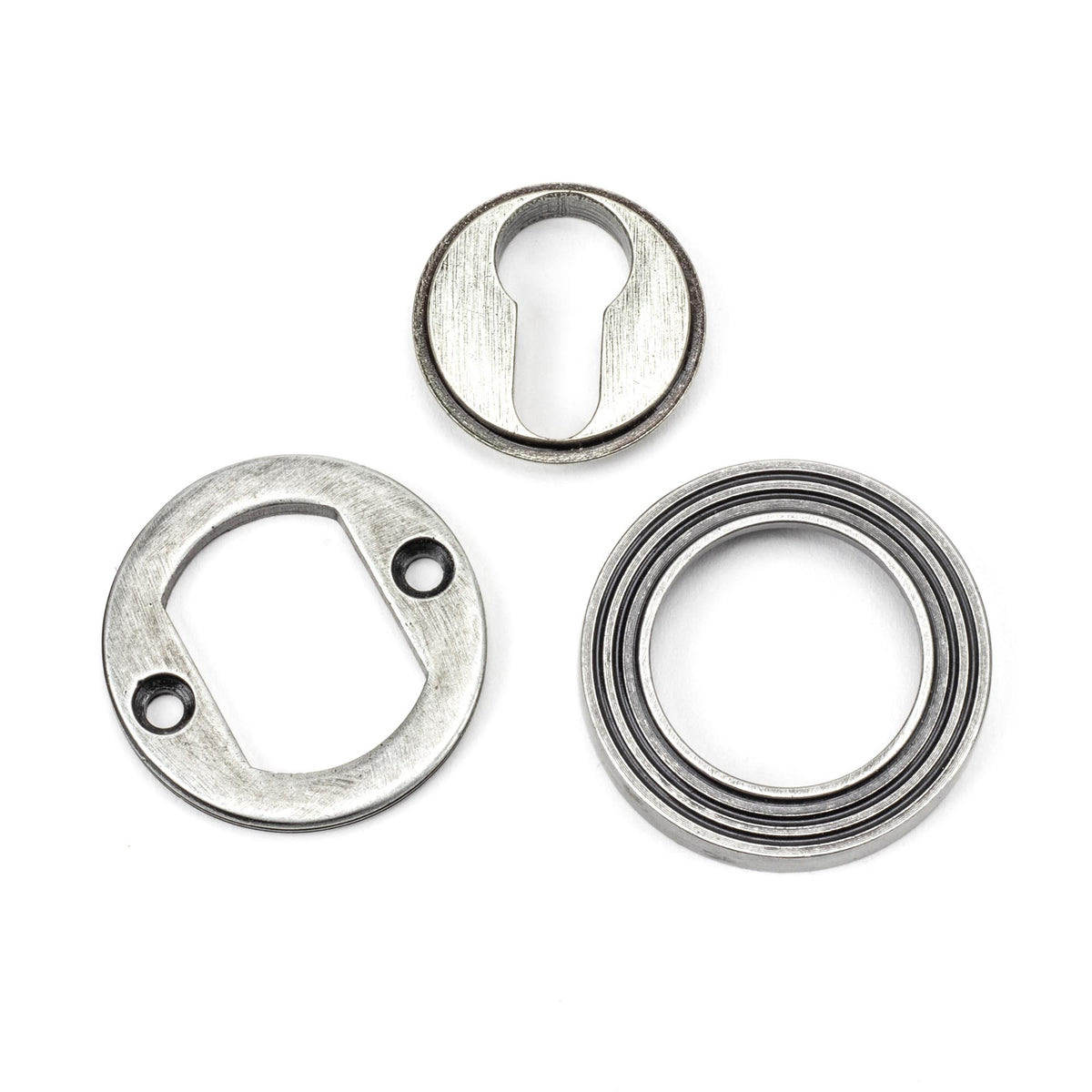 ESCUTCHEON ROUND EURO CNC BEEHIVE 53x8 PEW - 45729 by MARCHES (ANVIL) ARCHITECTURAL HARDWARE