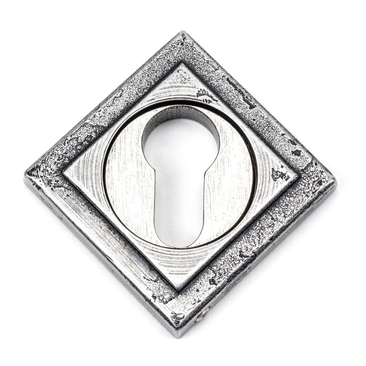 ESCUTCHEON ROUND EURO CNC SQUARE 53x53x8 PEW - 45730 by MARCHES (ANVIL) ARCHITECTURAL HARDWARE
