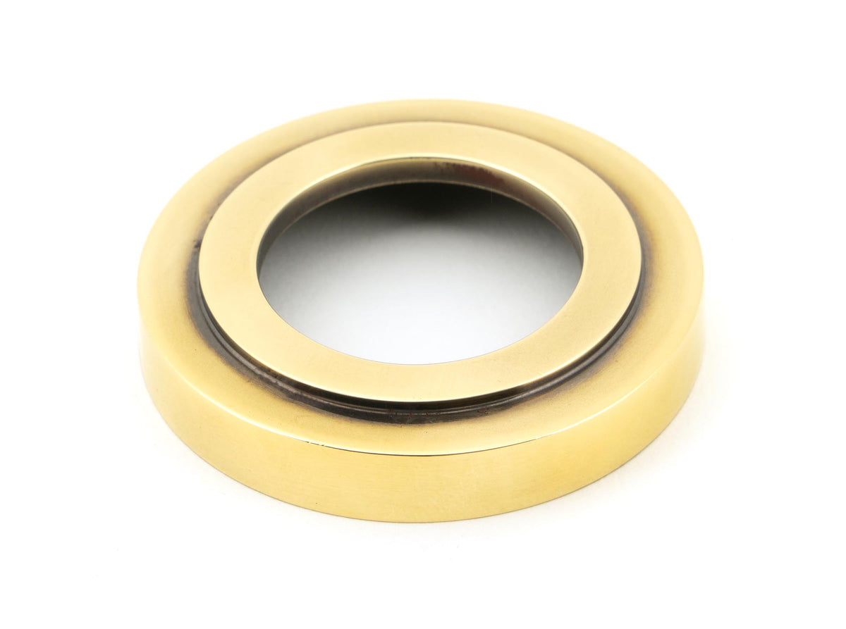 NEWBURY LEVER HANDLE+ROSE SPRUNG ART DECO 53x126x64 AGBR - 45756 by MARCHES (ANVIL) ARCHITECTURAL HARDWARE
