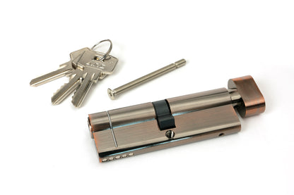 EURO CYLINDER/THUMBTURN 5PIN DIFFER 45/45 PBZ - 45861 by MARCHES (ANVIL) ARCHITECTURAL HARDWARE