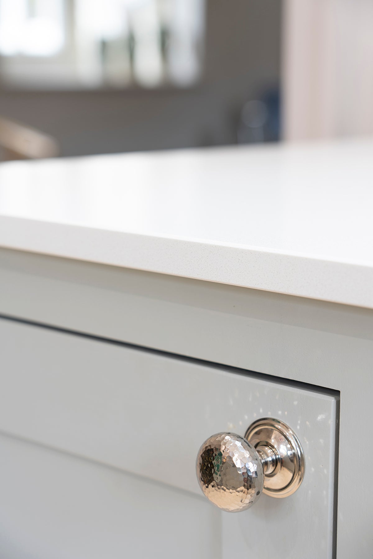 HAMMERED MUSHROOM CABINET KNOB 39x40 PNP - 46027 by MARCHES (ANVIL) ARCHITECTURAL HARDWARE