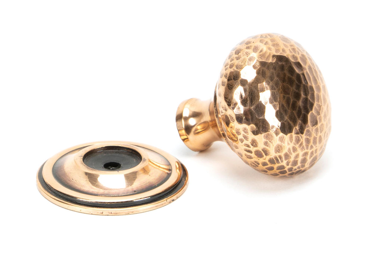 HAMMERED MUSHROOM CABINET KNOB 39x40 PBZ - 46030 by MARCHES (ANVIL) ARCHITECTURAL HARDWARE