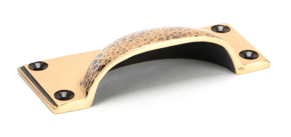 HAMMERED ART DECO DRAWER PULL 100x42x23 PBZ - 46040 by MARCHES (ANVIL) ARCHITECTURAL HARDWARE