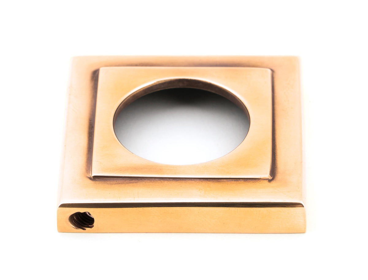 BROMPTON LEVER HANDLE+ROSE SPRUNG SQUARE 53x125x70 PBZ - 46104 by MARCHES (ANVIL) ARCHITECTURAL HARDWARE