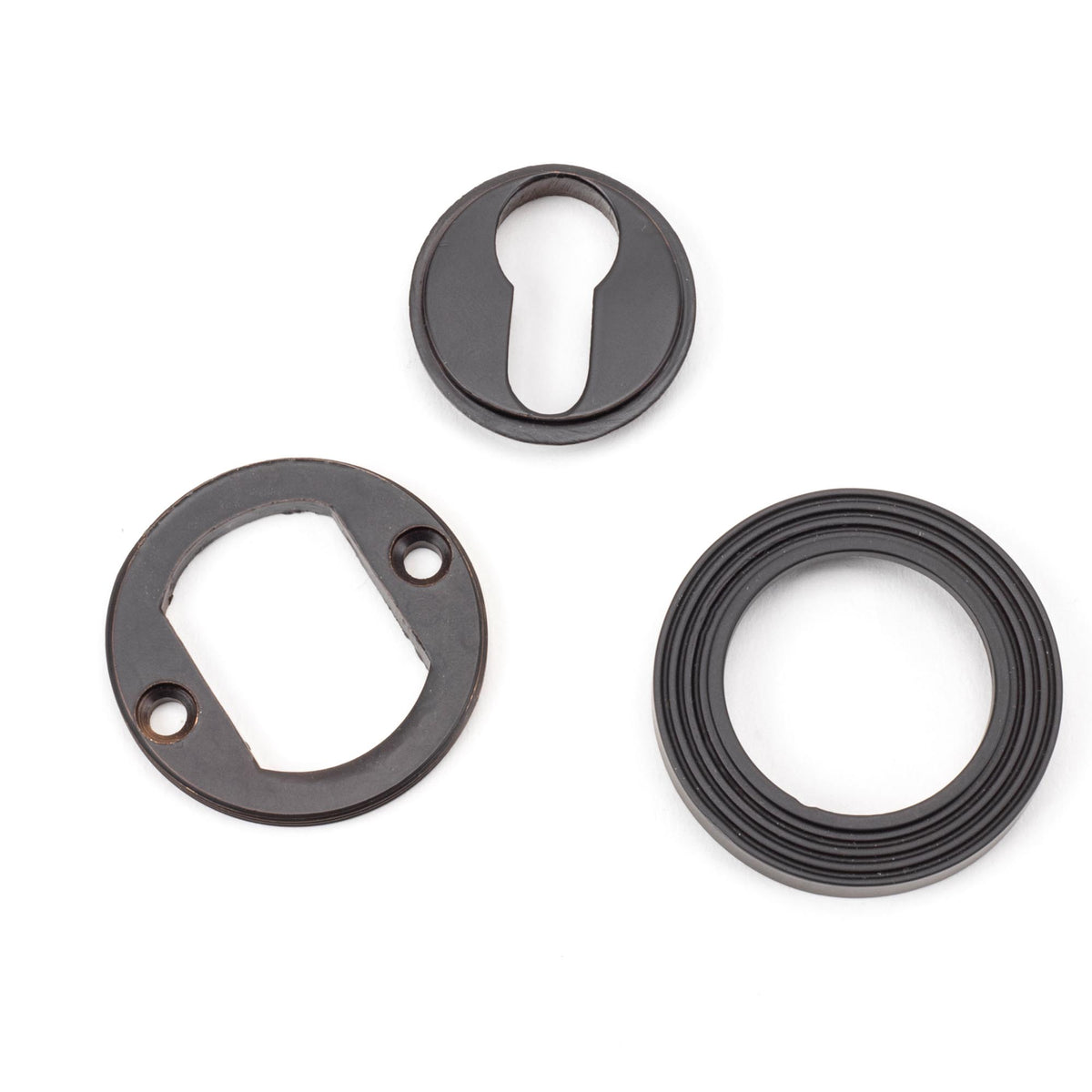 ESCUTCHEON ROUND EURO CNC BEEHIVE 53x8 AGBZ - 46123 by MARCHES (ANVIL) ARCHITECTURAL HARDWARE