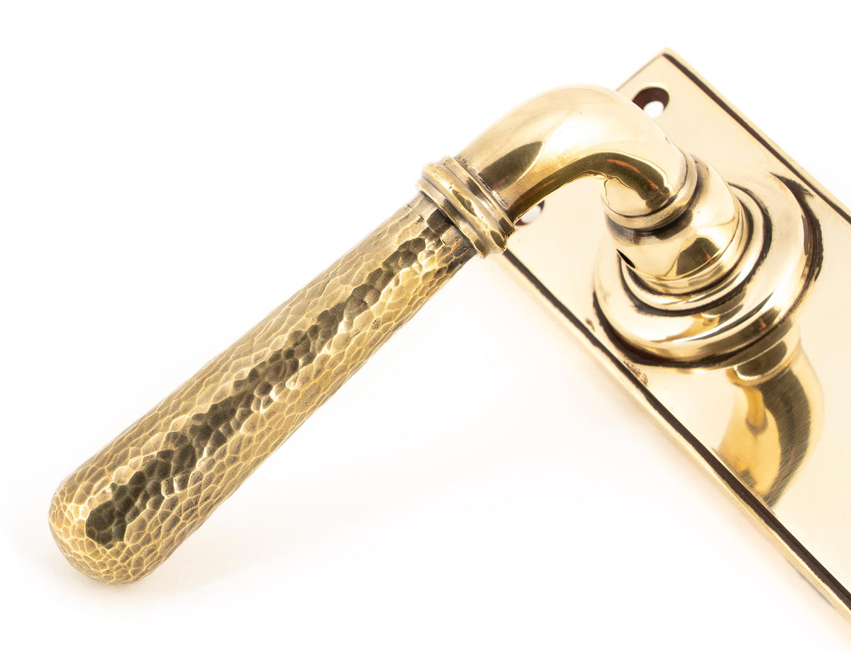HAMMERED NEWBURY LEVER HANDLE BATH 124x152x70 AGBR - 46211 by MARCHES (ANVIL) ARCHITECTURAL HARDWARE