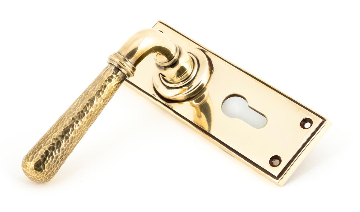 HAMMERED NEWBURY LEVER HANDLE EURO 124x152x70 AGBR - 46212 by MARCHES (ANVIL) ARCHITECTURAL HARDWARE