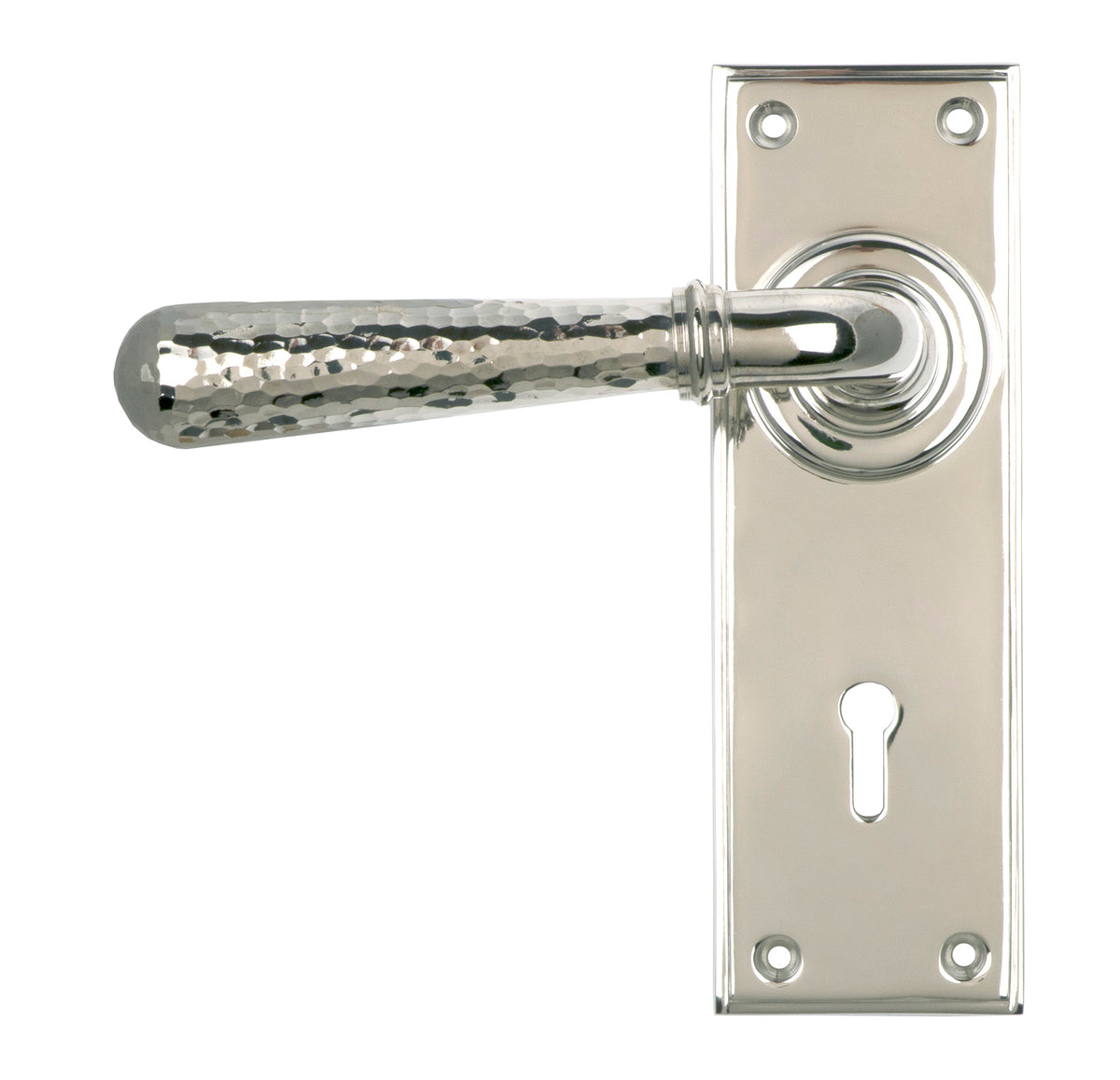 HAMMERED NEWBURY LEVER HANDLE LOCK 124x152x70 PNP - 46217 by MARCHES (ANVIL) ARCHITECTURAL HARDWARE