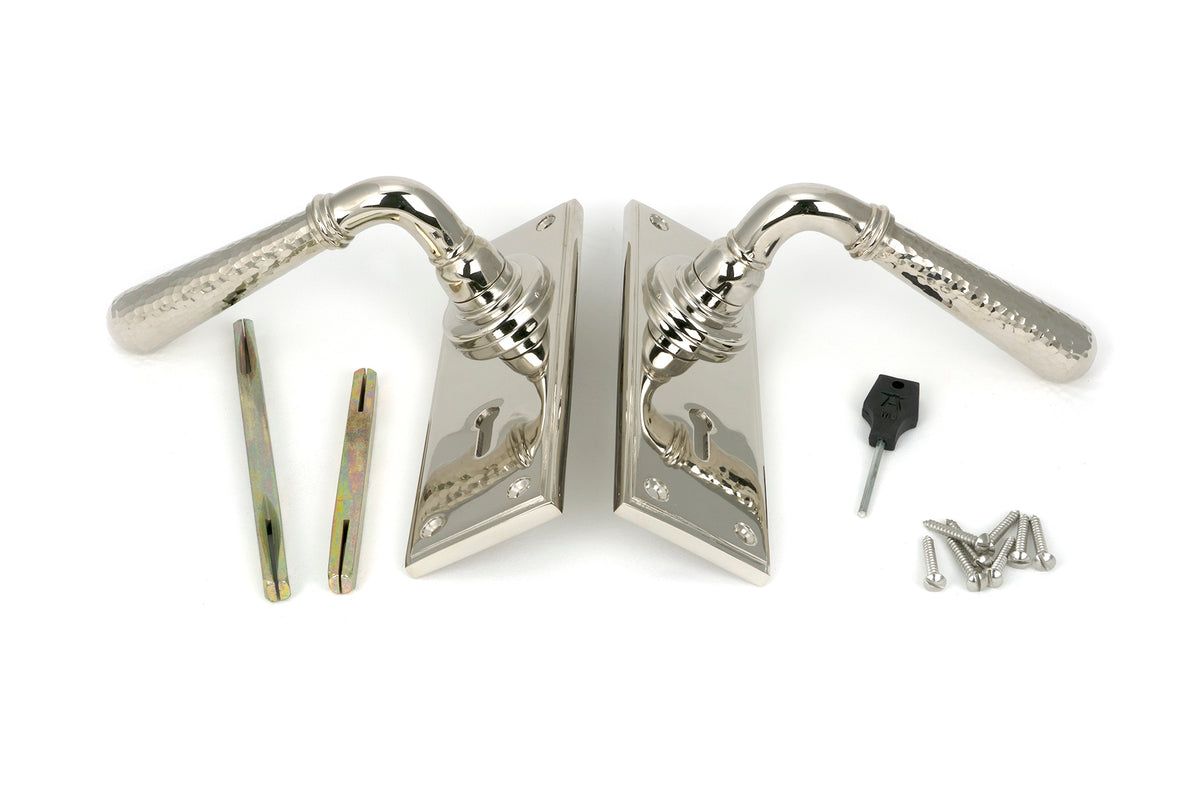 HAMMERED NEWBURY LEVER HANDLE LOCK 124x152x70 PNP - 46217 by MARCHES (ANVIL) ARCHITECTURAL HARDWARE