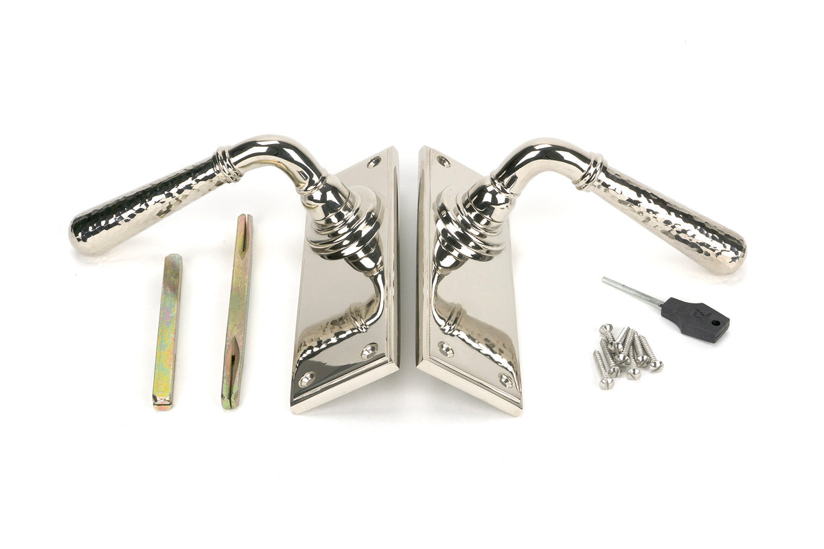 HAMMERED NEWBURY LEVER HANDLE LATCH 124x152x70 PNP - 46218 by MARCHES (ANVIL) ARCHITECTURAL HARDWARE