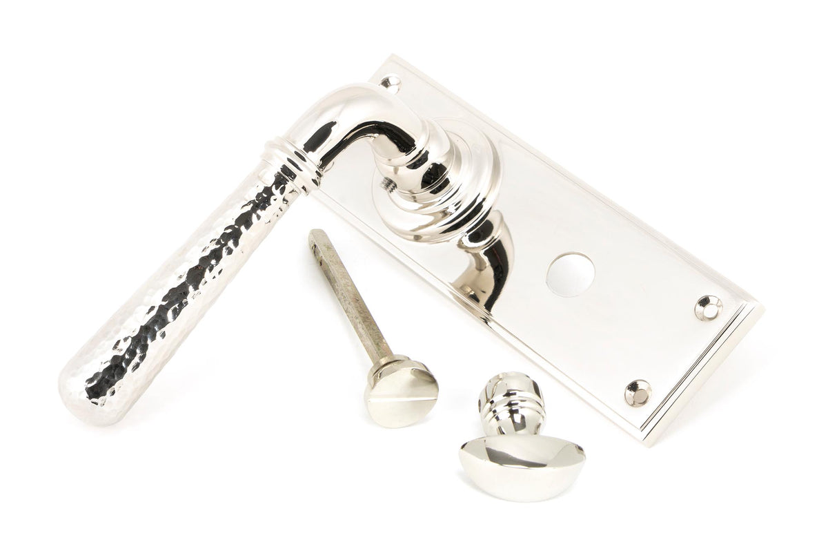 HAMMERED NEWBURY LEVER HANDLE BATH 124x152x70 PNP - 46219 by MARCHES (ANVIL) ARCHITECTURAL HARDWARE