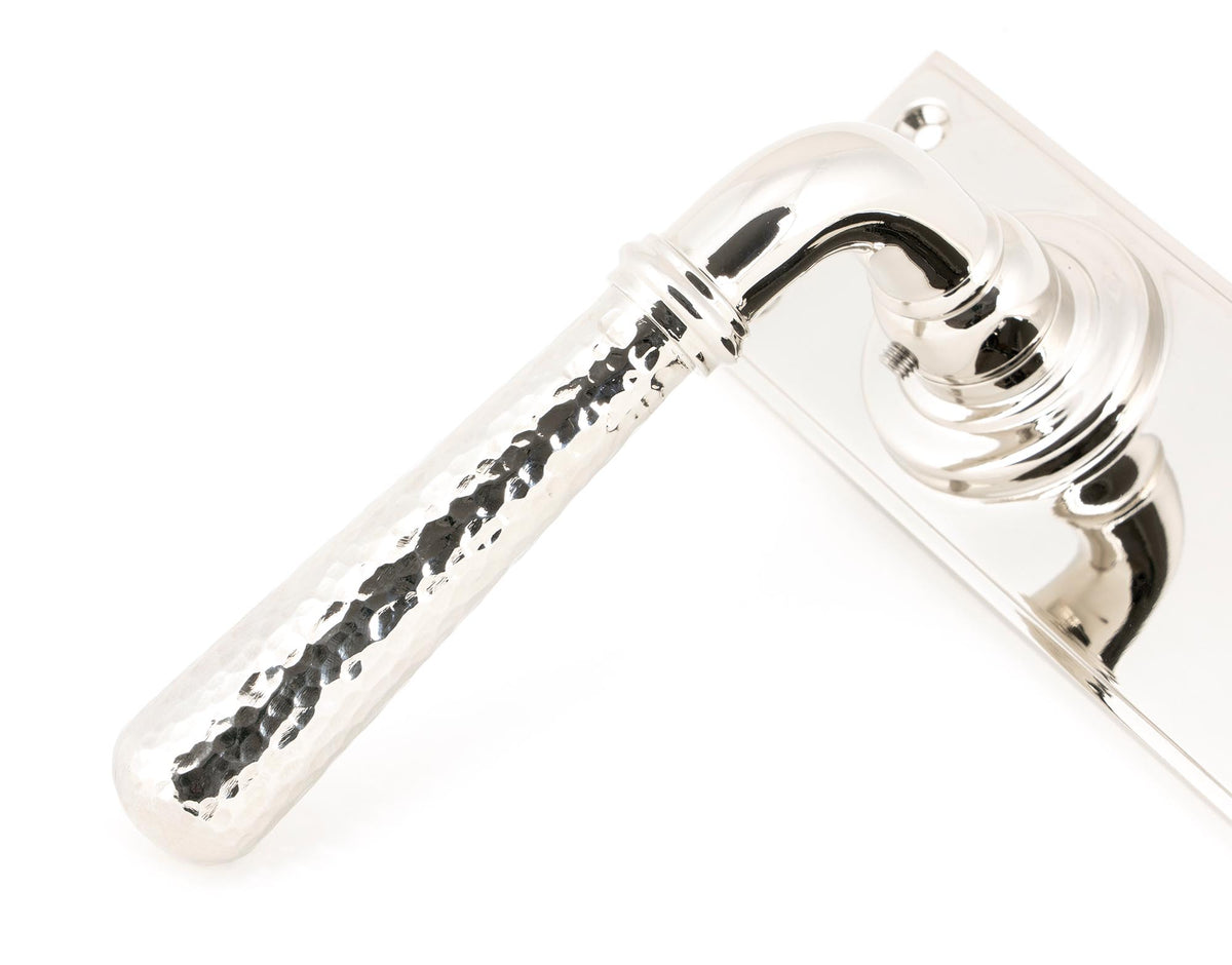 HAMMERED NEWBURY LEVER HANDLE BATH 124x152x70 PNP - 46219 by MARCHES (ANVIL) ARCHITECTURAL HARDWARE