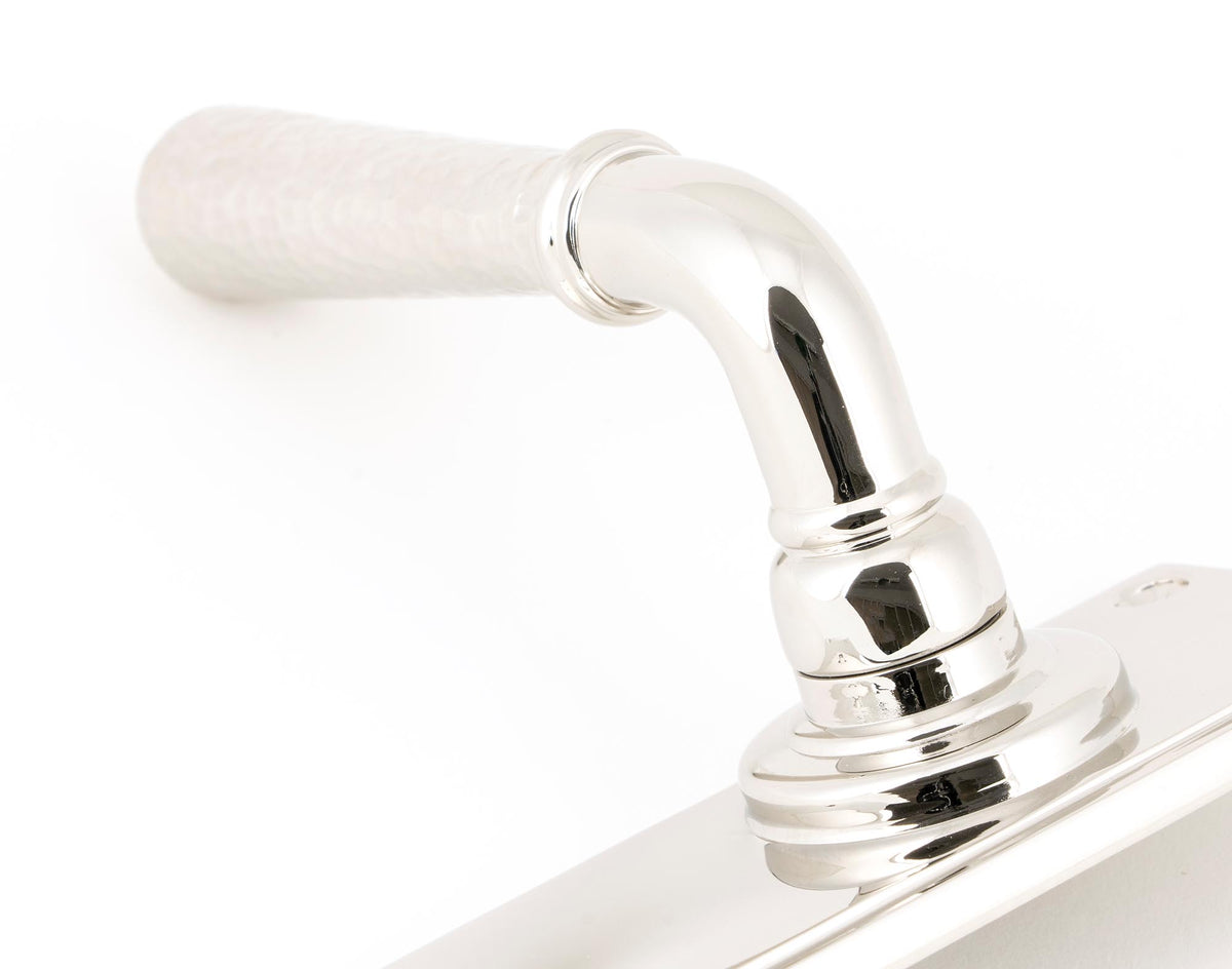 HAMMERED NEWBURY LEVER HANDLE BATH 124x152x70 PNP - 46219 by MARCHES (ANVIL) ARCHITECTURAL HARDWARE